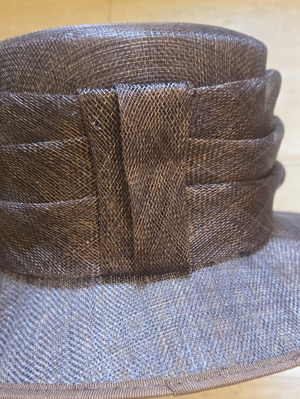 Nigel Rayment Milliner Brown Feather Accent Derby Hat - Picture 8 of 12